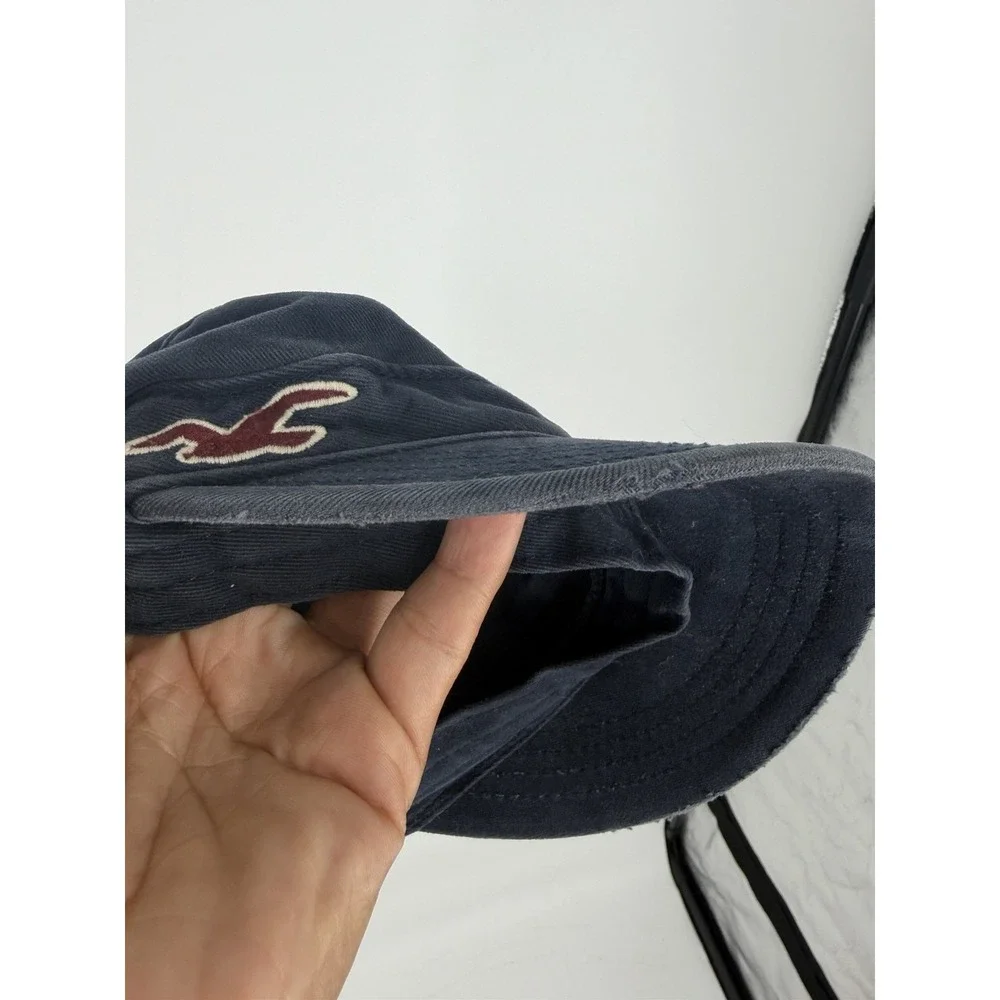 VTG Y2k Hollister Women's Military Cadet Hat Navy Blue Distressed One Size Mall